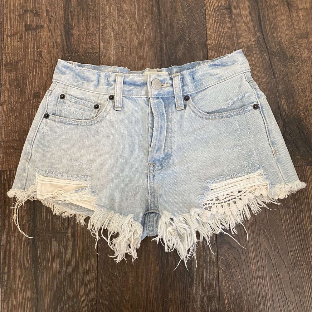 Free people jean shorts.